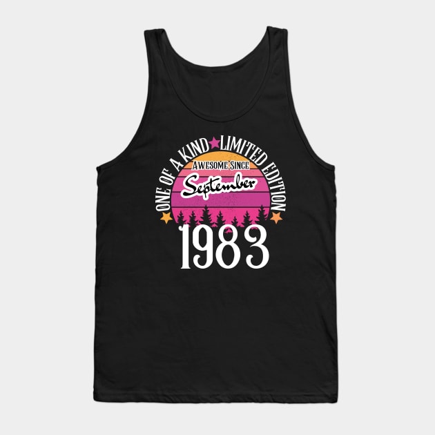 one of a kind limited edition Awesome Since September 1983 40th Birthday Tank Top by HandrisKarwa